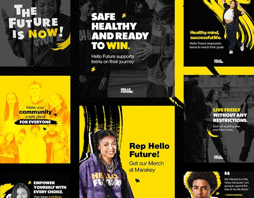 Social media content designed for HelloFuture